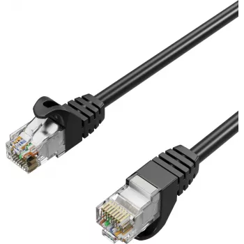 ShiverPeaks RJ45 Patch Cable Cat. 7 S/FTP PUR Black 0.5m