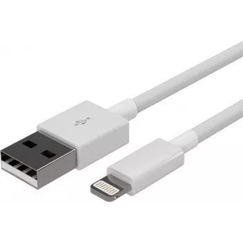 SHIVERPEAKS Flexline USB įkrovimo ir sinchronizavimo kabelis, USB-A į 8 kontaktų (Lightning), 2,0 m, baltas