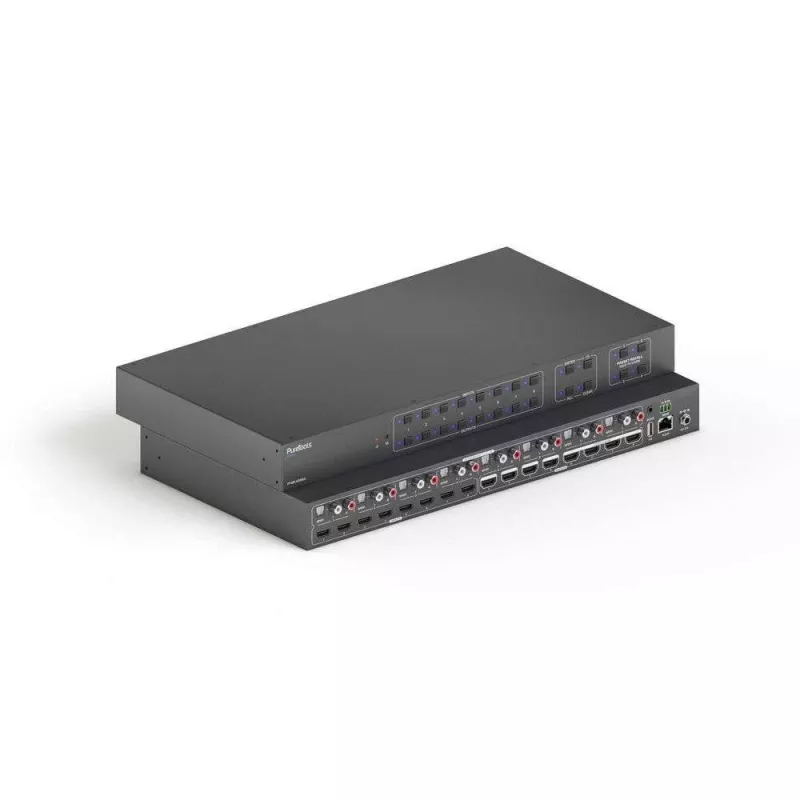 PureLink PureTools PT-MA-HD88DA - 8x8 HDMI matrica, 4K@60Hz, HDCP 2.2, 18 Gbps, garso išskyrimas, montuojama į stelažą