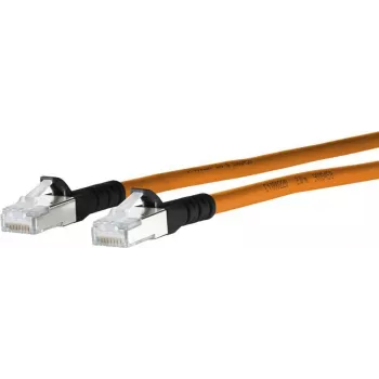 METZ CONNECT RJ45 Cat.6A Patch Cable 5 m S/FTP LSHF Orange 1308455001-E