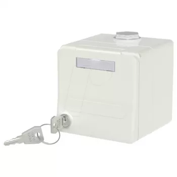 METZ CONNECT IP44 modulinis paviršinio montavimo korpusas su šarnyriniu dangteliu 1309470002-I