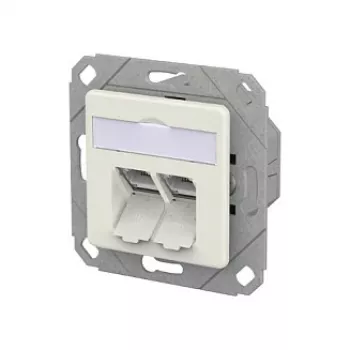 METZ CONNECT 130D381102-I E-DAT Cat.6A IDC UPk Pure White RJ45 Keystone Jack