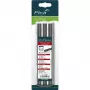 PICA BIG DRY Refills Carpenter 2H - 12 švinelių, stačiakampiai 2x5mm, 150mm, juodas grafitas