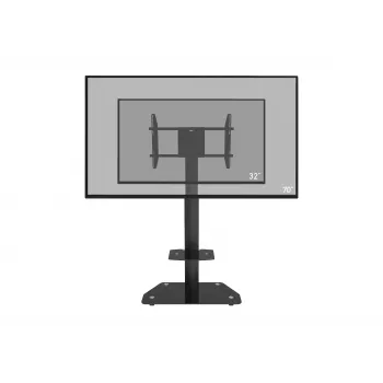 celexon Professional Adjust-3270MP Portrait mobilus ekrano stovas vežimėlis 32-70 colių ekranams, anoduotas aliuminis, matinis stiklas, juodas