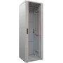 IT-BUDGET 19-Inch Network Cabinet SRK - 38U - 600x600 mm - Tempered Glass Door - Pre-assembled - Light Grey (RAL 7035)