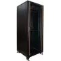 IT-BUDGET 19 inch Network Cabinet SRK - 42U - 800x800 mm - Visible/Full Sheet Steel Door - Cable Channels - Assembled - Black (99ITB19SRK4288GSNM)