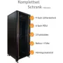 IT-BUDGET 19-Inch Network Cabinet SRK - Complete Set - 42U - Width 800 mm, Depth 800 mm - Glass/Solid Steel Door - 4 Active Fans - PDU - Shelves - Pre-assembled - Black (99ITB19SRK4288GSM)