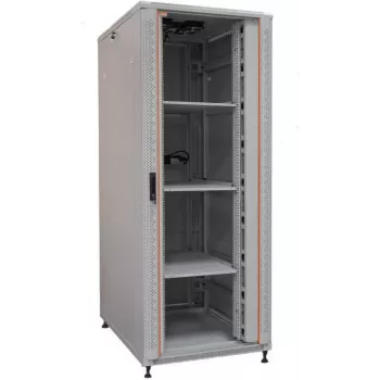 IT-BUDGET 19 colių tinklo spinta SRK - pilnas komplektas - 42U - 800x800 mm - stiklinės/plieninės durys - 4 aktyvūs ventiliatoriai - PDU - lentynos - surinkta - šviesiai pilka (99ITB19SRK4288GGM)