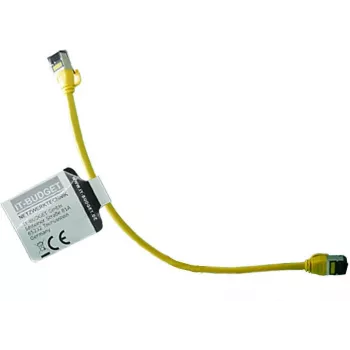 IT-BUDGET Full Copper Premium Patch Cable - Slim AWG 28 - Cat.8.1 - 2000 MHz - Halogen-Free - PoE+ - 40 GBit - Geltona - 0,15 m