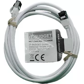 IT-BUDGET Full Copper Premium Patch Cable - Slim AWG 28 - Cat.8.1 - 2000 MHz - Halogen-Free - PoE+ - 40 GBit - White - 3 m (90ITBSLIM81PK3W)