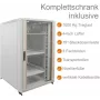 IT-BUDGET 19 inch tinklo spinta SRK - pilnas komplektas - 27U - 800x800 mm - stiklinės/skardos durys - 4 aktyvūs ventiliatoriai - PDS - lentynos - plokščioje pakuotėje - šviesiai pilka (90ITB19SRK2788GG)
