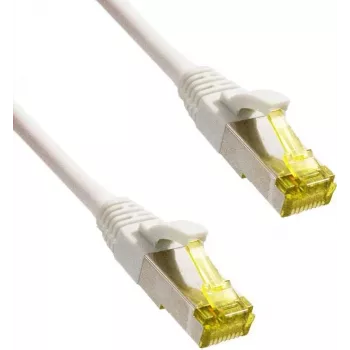 IT-BUDGET Full Copper Premium Patch Cable - Super Flex TPE - Cat.6A - su Cat.7 žaliava - 600 MHz - Halogen-Free - PoE+ - 10GBit - Balta - 0,50 m