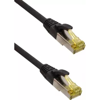 IT-BUDGET Full Copper Premium Patch Cable - Super Flex TPE - Cat.6A - su Cat.7 žaliava - 600 MHz - Halogen-free - PoE+ - 10GBit - Juoda - 0,50 m
