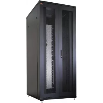 IT-BUDGET 19 inch tinklo spinta SRK - pilnas komplektas - 42U - 800x800 mm - perforuotos dvigubos durys priekyje ir gale - 4 aktyvūs ventiliatoriai - PDU - lentynos - plokščia pakuotė - juoda (90ITB19SRK4288DTS)