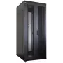 IT-BUDGET 19-Inch Network Cabinet SRK - 42U - 800x800 mm - Perforated Double Doors Front and Rear - Cable Channels - Flatpack - Black (RAL 9005)