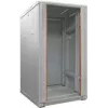 IT-BUDGET 19-Inch Network Cabinet SRK - 27U - 600x600 mm - Tempered Glass/Solid Steel Door - Pre-assembled - Light Grey (RAL 7035) (99ITB19SRK2766GGNM)