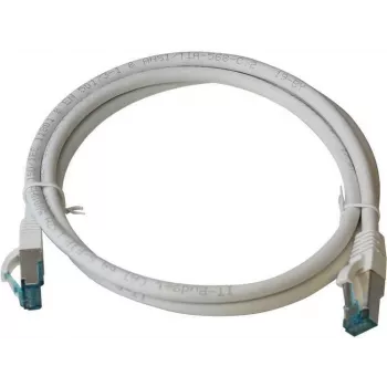 IT-BUDGET Full Copper Premium Patch Cable Cat.6A 500 MHz Halogen-Free PoE+ AWG 26/7 White 0.15 m