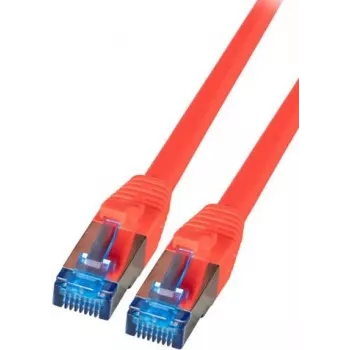 IT-BUDGET Full Copper Premium Patch Cable - Super Flex TPE - Cat.6A - 500MHz - LSZH - PoE+ - AWG 27 - Red - 0.50 m