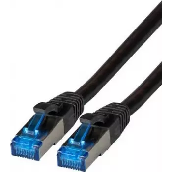 IT-BUDGET Full Copper Premium Patch Cable - Super Flex TPE - Cat.6A - 500MHz - LSZH - PoE+ - AWG 27 - Black - 1.50 m