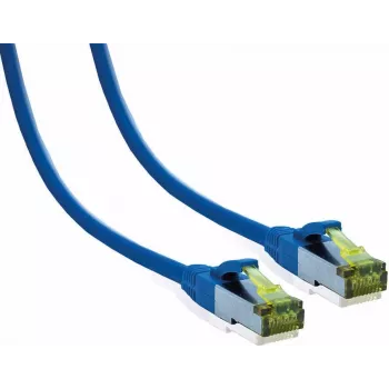 IT-BUDGET Full Copper Premium Patch Cable Cat.6A su Cat.7 žaliava 600 MHz Halogen-Free PoE+ 10Gbit Mėlyna 0,25 m