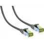 IT-BUDGET Full Copper Premium Patch Cable - Cat.6A su Cat.7 žaliava - 600 MHz - Halogen-Free - PoE+ - 10GBit - Pilka - 15 m