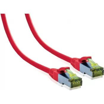 IT-BUDGET Full Copper Premium Patch Cable Cat.6A su Cat.7 žaliava 600 MHz Halogen-Free PoE+ 10GBit Raudona 10 m