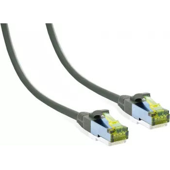 IT-BUDGET Premium Patch Cable Cat.6A su Cat.7 žaliava - 600 MHz - Halogen-Free - PoE+ - 10 Gigabit - Pilka - 10 m
