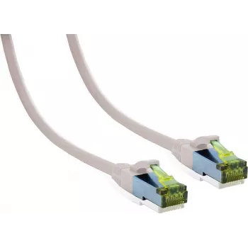IT-BUDGET Premium Patch Cable Cat.6A su Cat.7 žaliava - 600 MHz - Be halogenų - PoE+ - 10GBit - Balta - 7,5 m