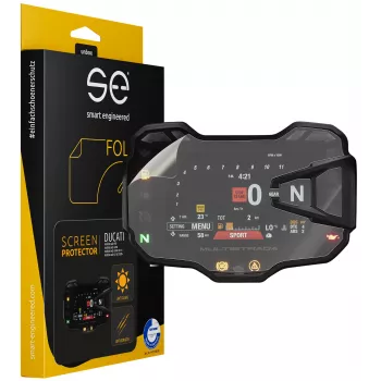 smart.engineered SE-DCP-2-0102-0030-1-M ekrano apsauginė plėvelė, skirta Ducati Multistrada 950/1200/1260 2015+ ir Multistrada V2(s) 2020+ kokpitų ekranams – permatoma