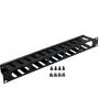 Rockstable 1U 19 colių kabelių valdymo skydelis - juodas - SPCC plienas - 483 mm (RS19-02)