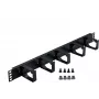 Rockstable 1U 19 inch 5 prievadų kabelių valdymo skydelis - juodas - 483 mm - 74 mm (RS19-03)