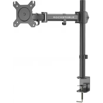 Rockstable RS-MM002 Vieno monitoriaus stalinis laikiklis - spaustuvas/įvorė - 8 kg - 13-32 col. - VESA 75x75/100x100 - juoda