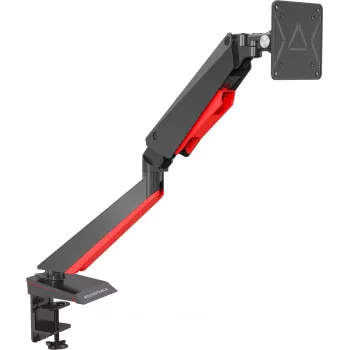 Rockstable RS-MM008 Gaming Monitor Mount for 1 Monitor - Desk Clamp / Grommet Mount - 8 kg - 15 inch-32 inch - 100x100 mm - Black - Red