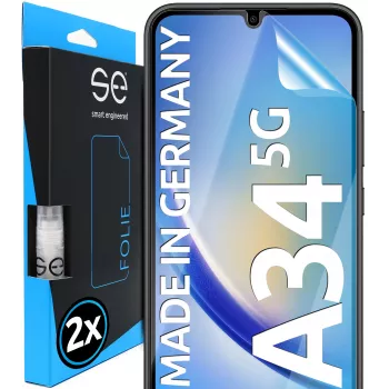 SMART.ENGINEERED se 3D Screen Protector, skirtas Samsung Galaxy A34 (2 vnt. pakuotė) (SE0-F0101-0395-23-M)