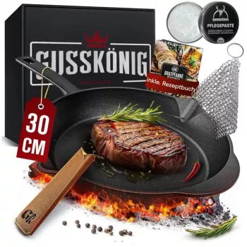 Gusskönig Pre-Seasoned Cast Iron Frying Pan 30 cm (GK-44)