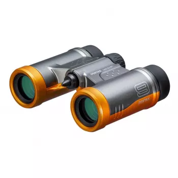 Pentax U-Series UD 9x21 Roof Prism Binoculars Grey Orange