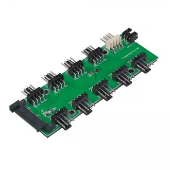 Akasa FLEXA FP10H PWM ventiliatorių jungčių plėtiklis 1 į 10 su 30 cm laidu