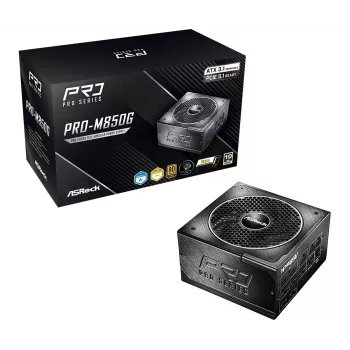 ASRock PRO-M850G 850W 80 PLUS Gold Fully Modular ATX 3.0 Power Supply