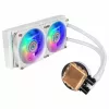 Cooler Master MasterLiquid PL240 FLUX White CPU Liquid Cooler, 240mm Radiator, 2x 120mm Fans, ARGB, LGA1700/AM5