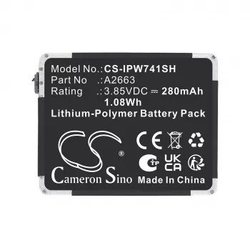CAMERON SINO pakaitinė baterija Type A2663, skirta Apple Watch Series 7 41mm A2473/A2475/A2476 (Cs-ipw741sh)