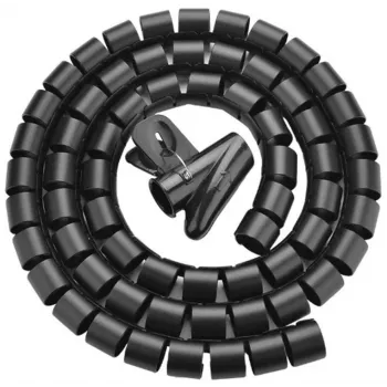 UNITEK Spiral Cable Organizer, 10 meters, 22 mm Diameter, Black