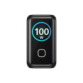 UNITEK GaN įkroviklis su ekranu 100W 3xUSB-C 1xUSB-A PD3.0 QC4.0 Juodas