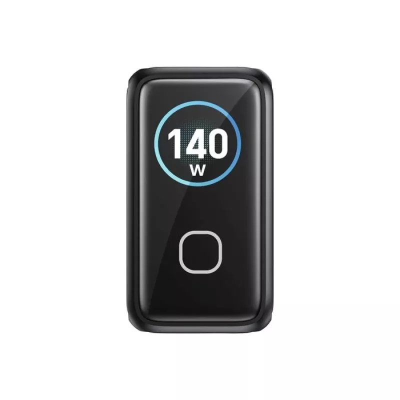 UNITEK GaN įkroviklis su ekranu 140W 3xUSB-C 1xUSB-A PD3.0 QC4.0 juodas
