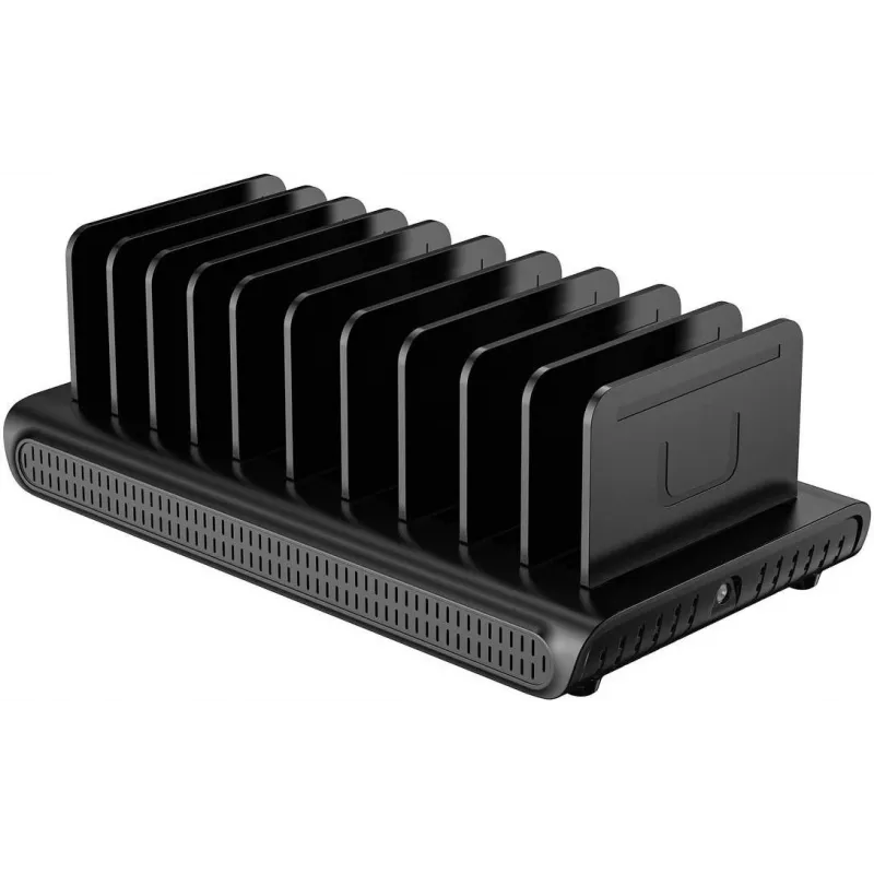 UNITEK 10-Port USB-A/USB-C Intelligent Charging Station 120W PD 3.0 Black