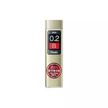 Pentel Ain Stein mechaninio pieštuko šerdelė 0,2 mm B kietumas 20 vnt. juoda