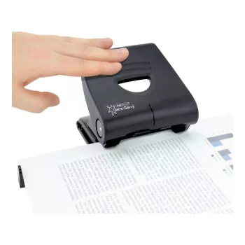 Rapesco 827-P PF827PB2 2-ių skylių perforatorius, 30 lapų, juodas