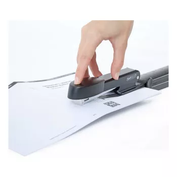 Rapesco Marlin ilgos rankenos metalinis segiklis - 25 lapų - juodas - plokščias susegimas - metalas - 47 mm - 386 mm
