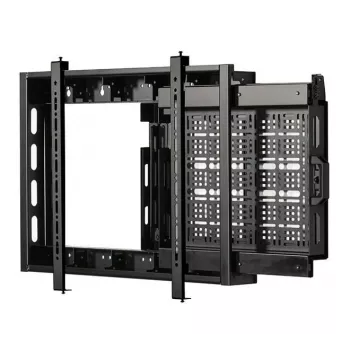 B-TECH BT7883/B Plokščiaekranis sieninis laikiklis su ištraukiamu AV dėklu, VESA 600x400, 70 kg, juodas