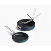 Joseph Joseph Space Fold Handle Keraminė nelipanti 2 dalių mėlyna keptuvių rinkinys