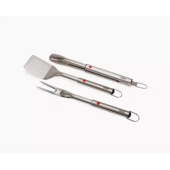 Joseph Joseph GrillOut 3 dalių nerūdijančio plieno BBQ mentelė, žnyplės ir šakutė